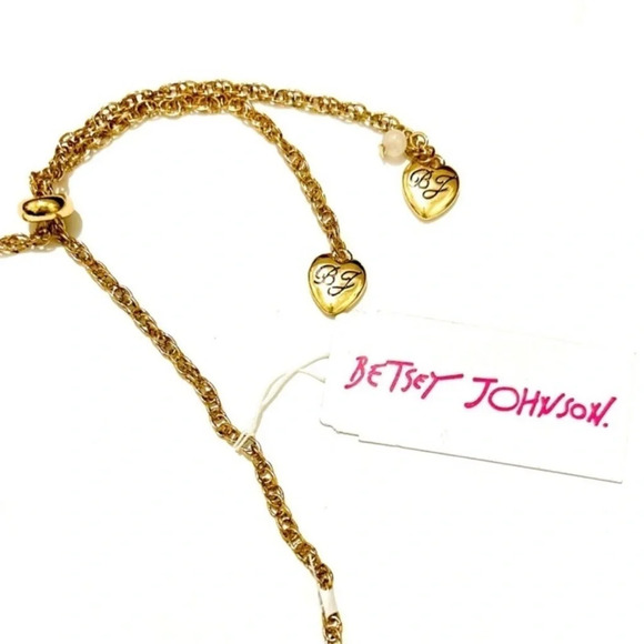 BETSEY JOHNSON Slide Love Fest Butterfly or Dragonfly Crystal Necklace NEW NWT - Picture 6 of 6